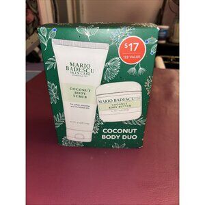 Mario Badescu Skin Care Coconut Body Butter 4 oz & Scrub 6 oz - Duo Gift Set